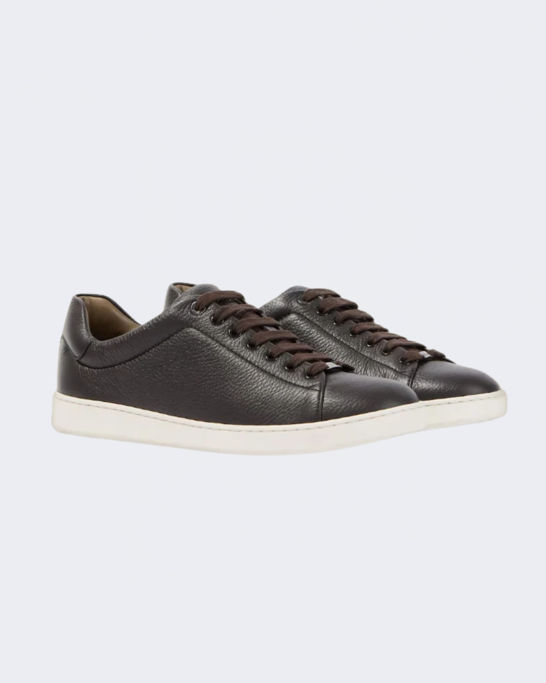 Brown Calf Skin Leather Cupsole Sneaker
