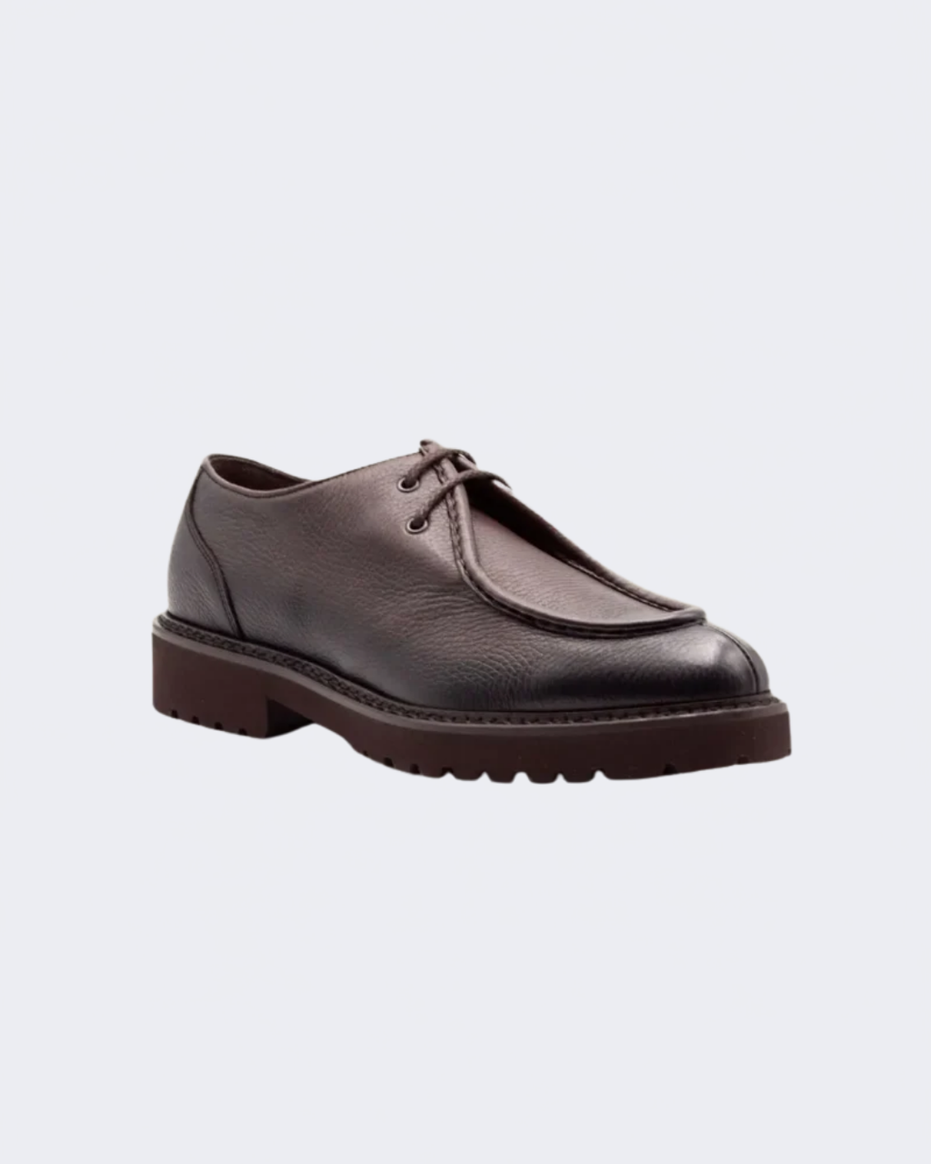 Brown Full Grain Leather Derby Shoe