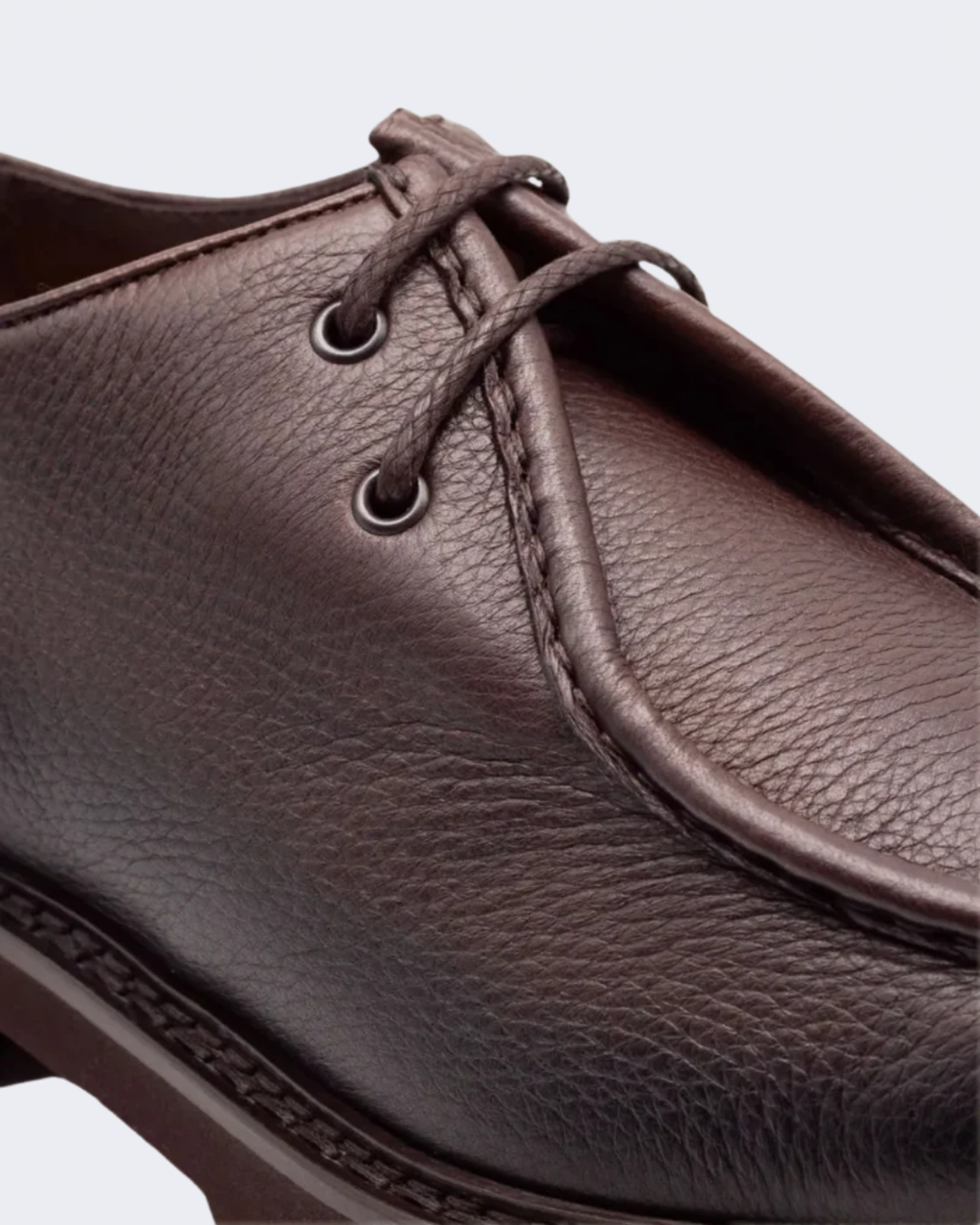 Brown Full Grain Leather Derby Shoe