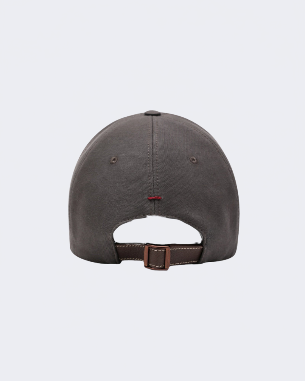 Brown Garment-Dyed Twisted Cotton Gabardine Baseball Logo Cap