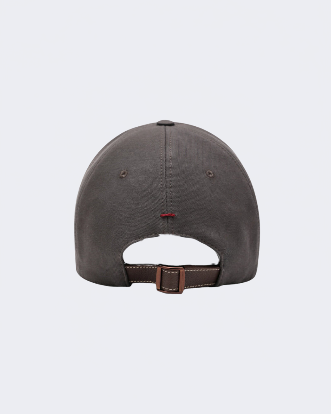 Brown Garment-Dyed Twisted Cotton Gabardine Baseball Logo Cap