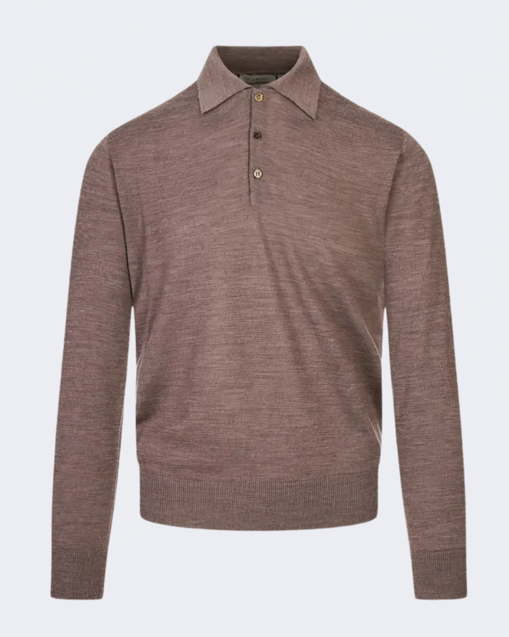 Brown Nuvola Extra Fine Merino Knitted Polo