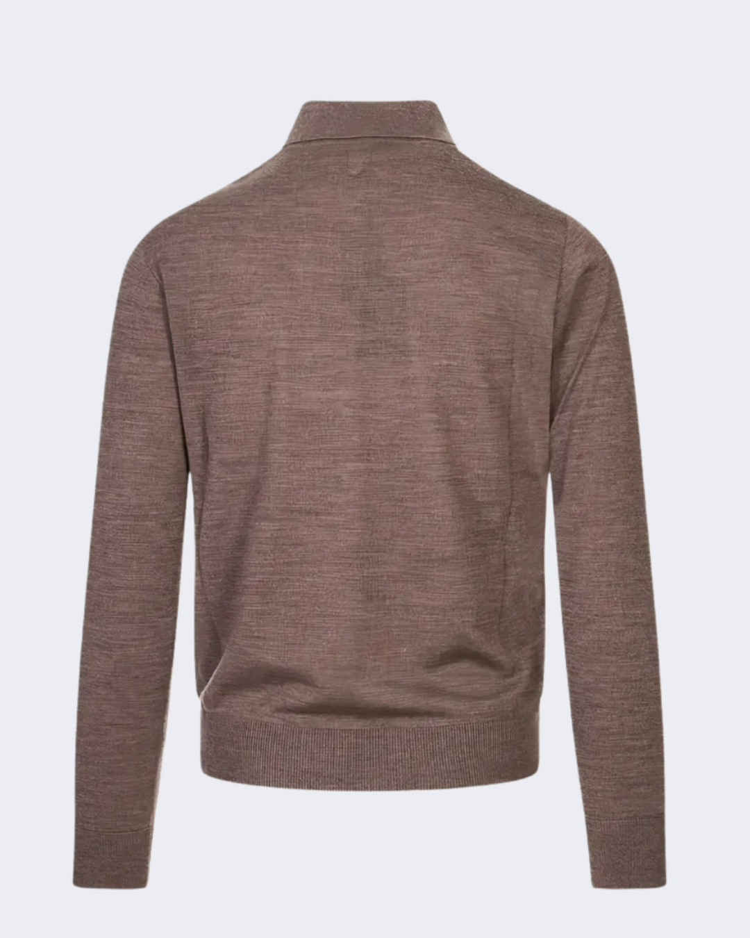 Brown Nuvola Extra Fine Merino Knitted Polo