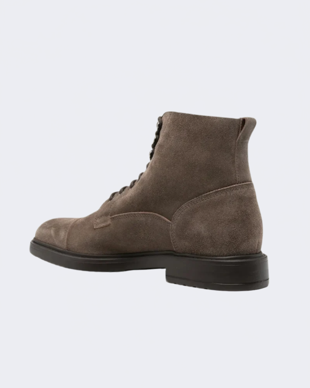 Brown Suede Lace Ankle Boots