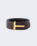Brown & Black Reversible Leather Grain Belt