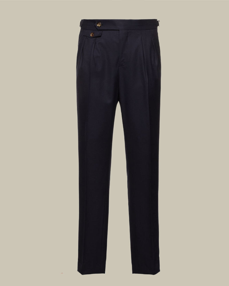 Navy Unlined Virgin Wool Suit