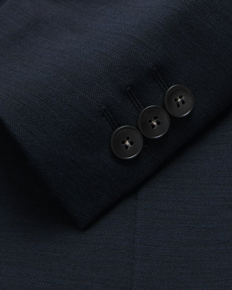 Navy Wool & Cashmere Jersey Jacket