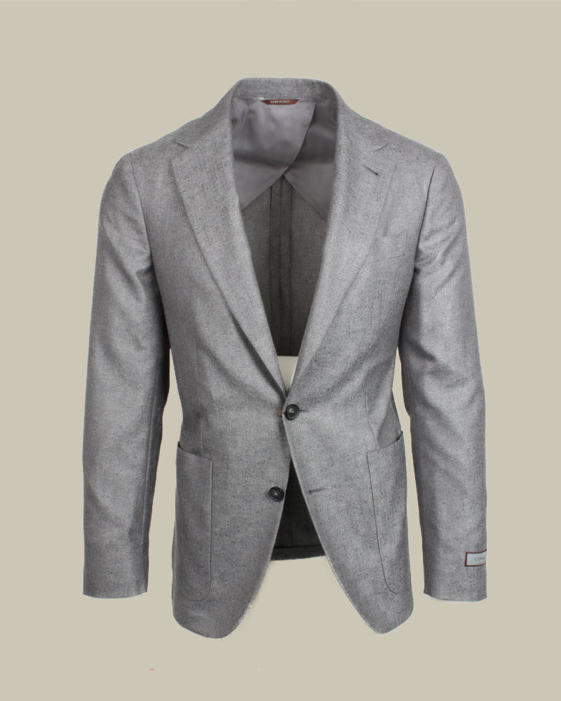 Grey Silk and Cashmere Half Lined Blazer