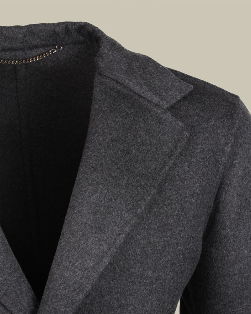 Wool Cashmere Raglan Grey Coat