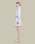 Callas Striped Pleated Mini Dress