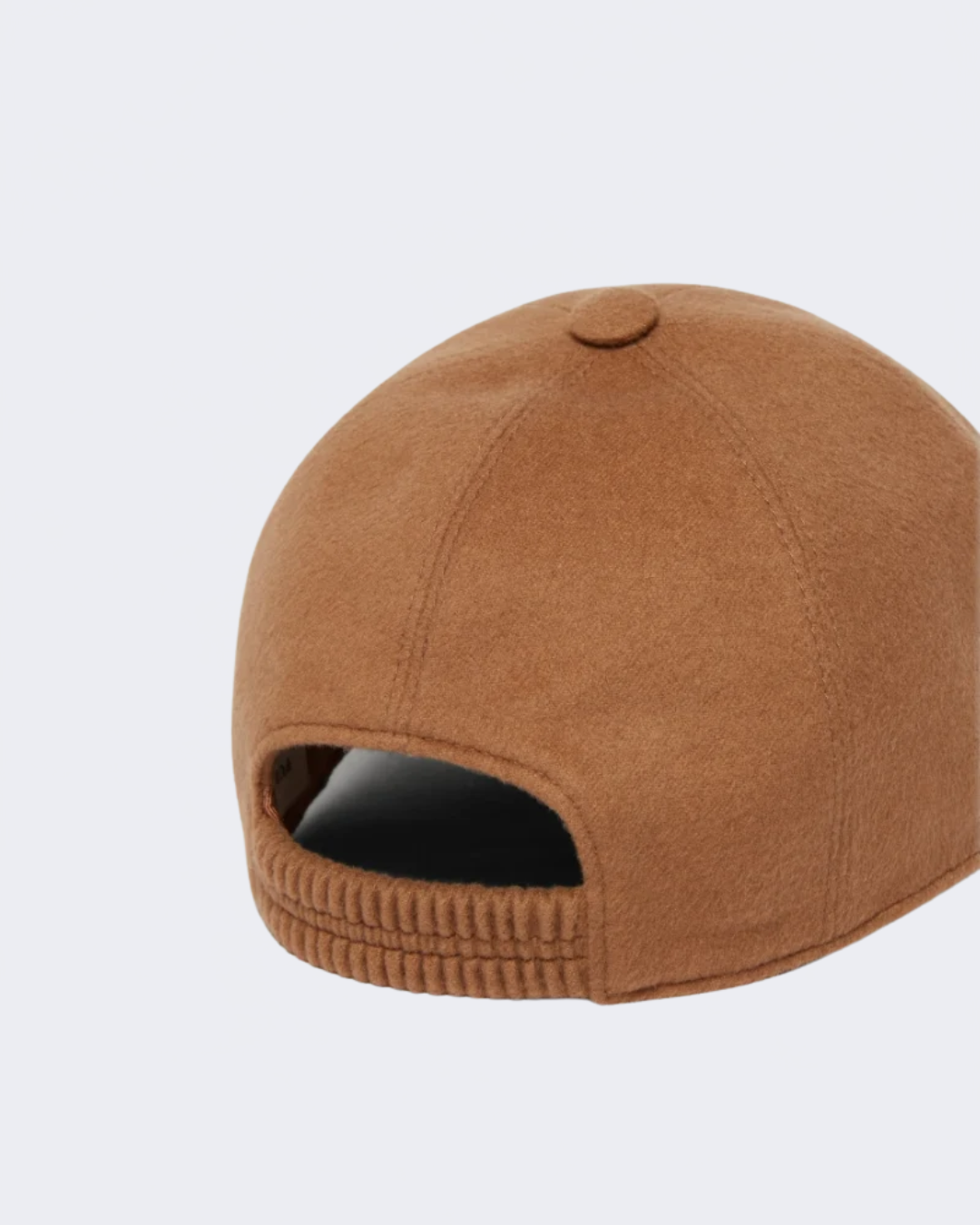 Cashmere Blend Camel Baseball Cap