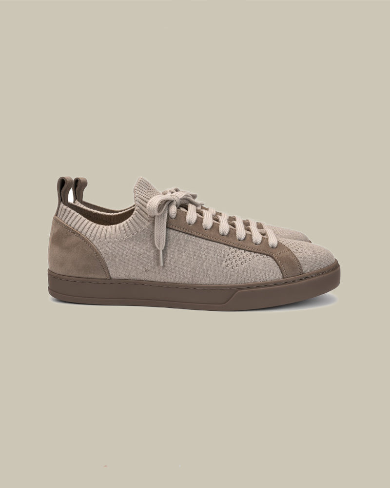 Beige Stretch Knit Sneaker