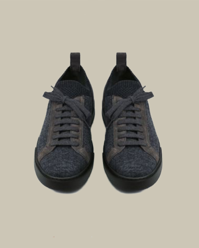Charcoal Black Stretch Knit Sneaker