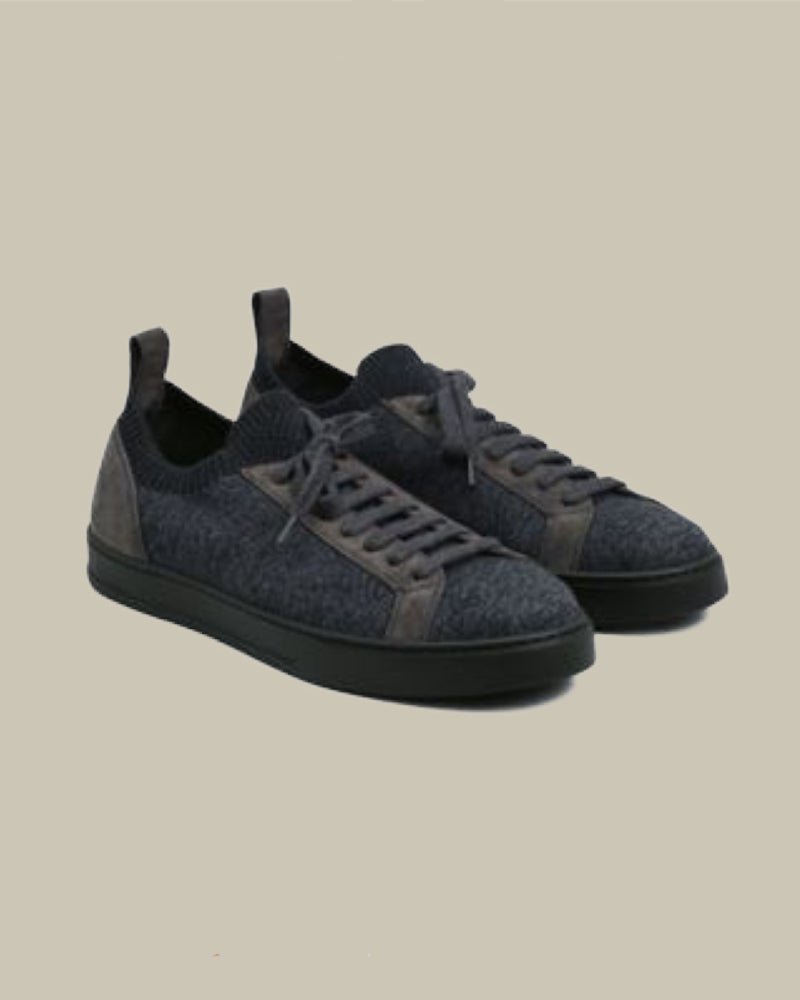 Charcoal Black Stretch Knit Sneaker