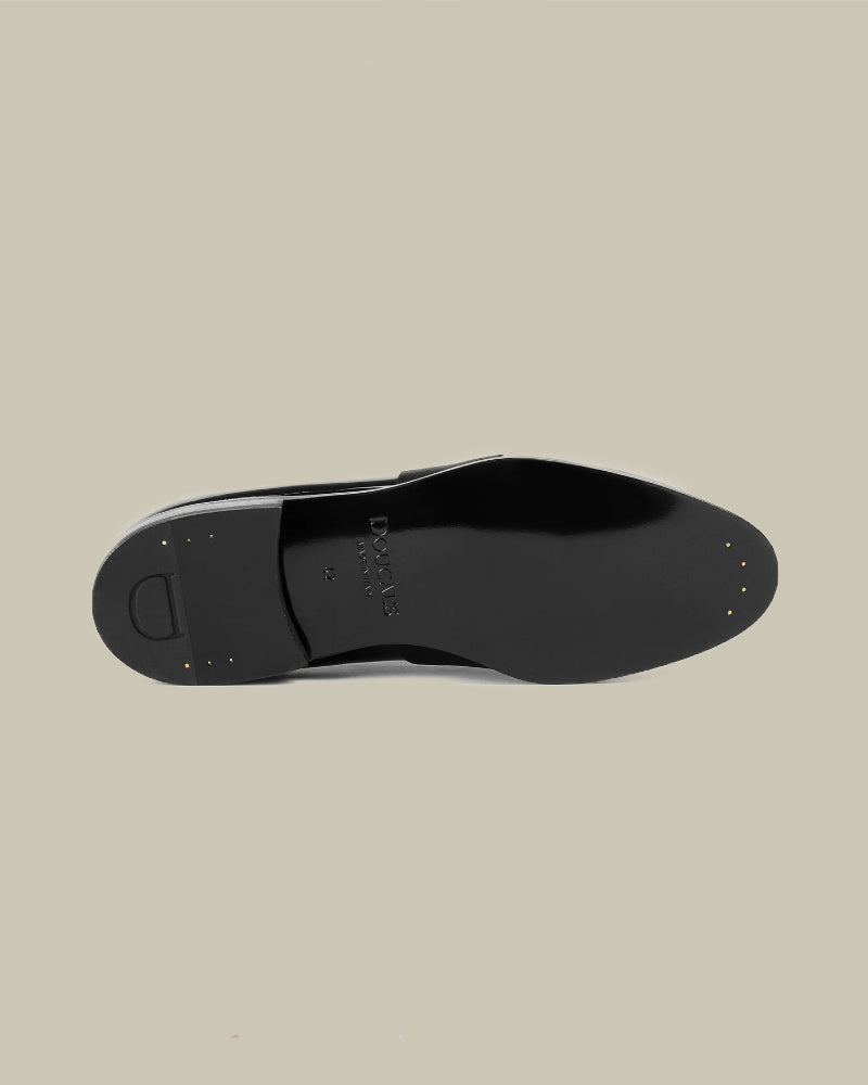 Black Slip On Patent Leather Loafer