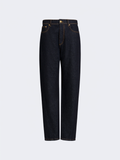 Dark Blue Wide Leg Jeans With AF Logo