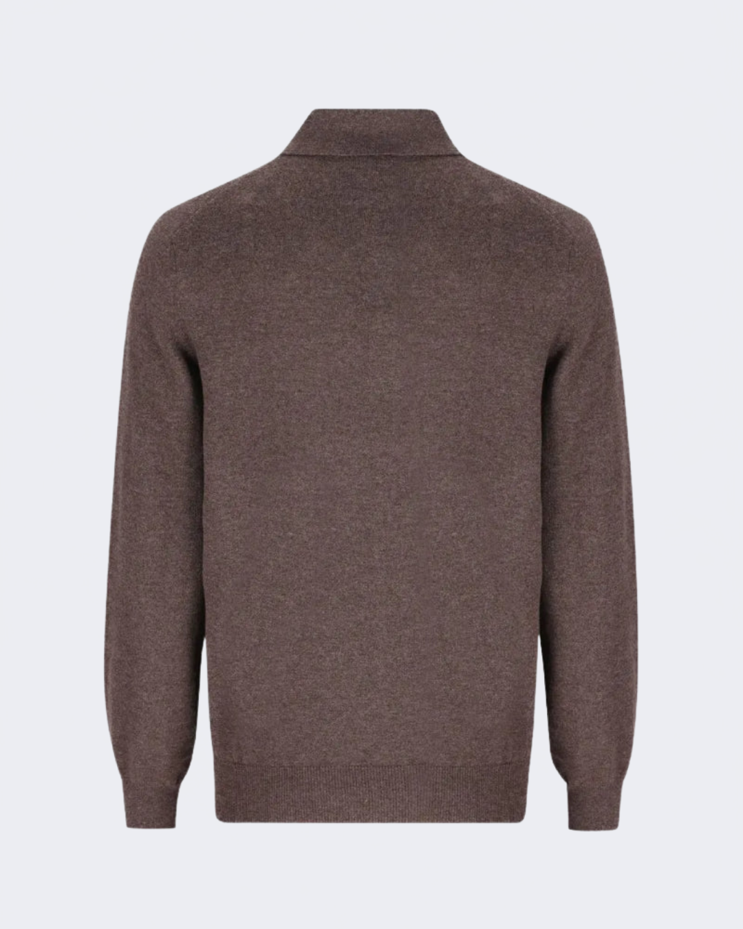 Dark Brown Cashmere Knit Polo Shirt
