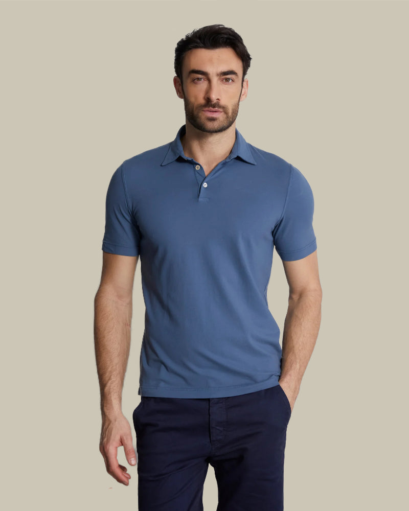 Alby Navy Quick Dry Jersey Polo