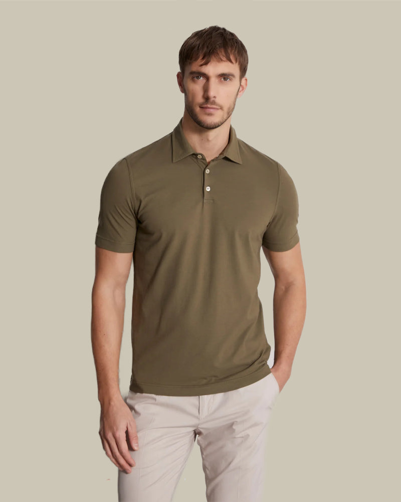 Alby Olive Quick Dry Jersey Polo