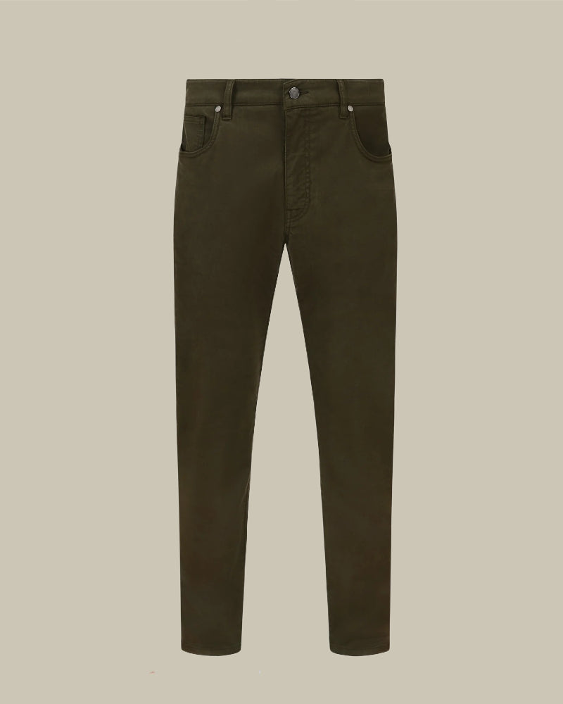 Forest Green 5 Pocket Trouser