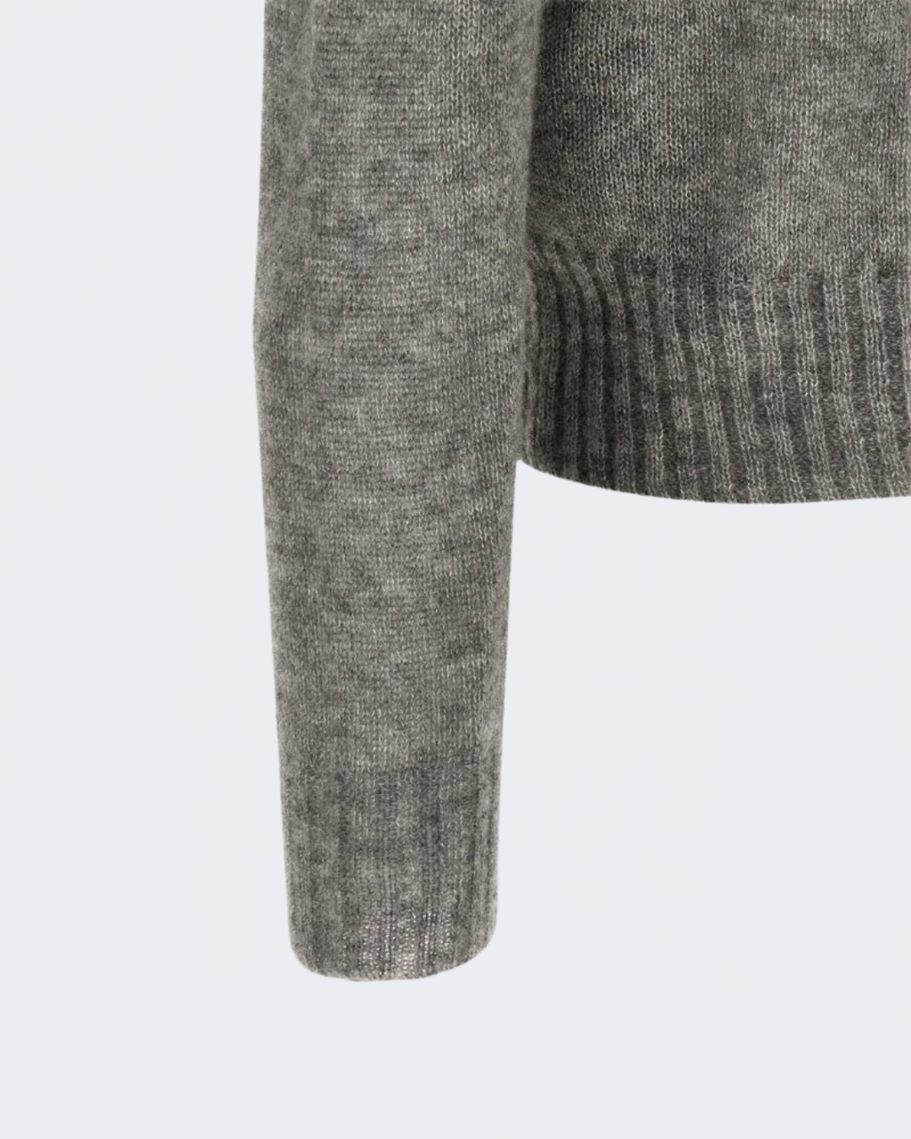 Grey Seamless Cashmere Silk Knitted Polo