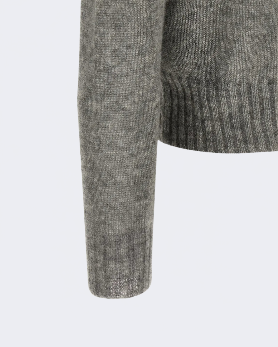 Grey Seamless Cashmere Silk Knitted Polo