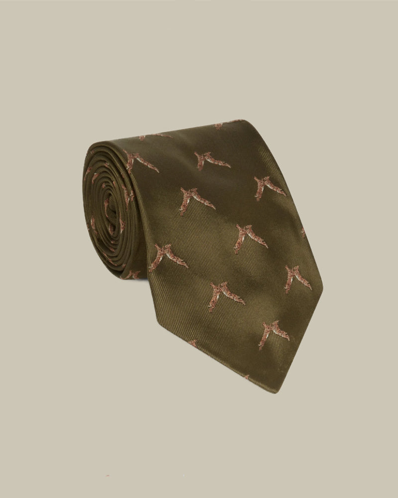 Boxing Hares Tie
