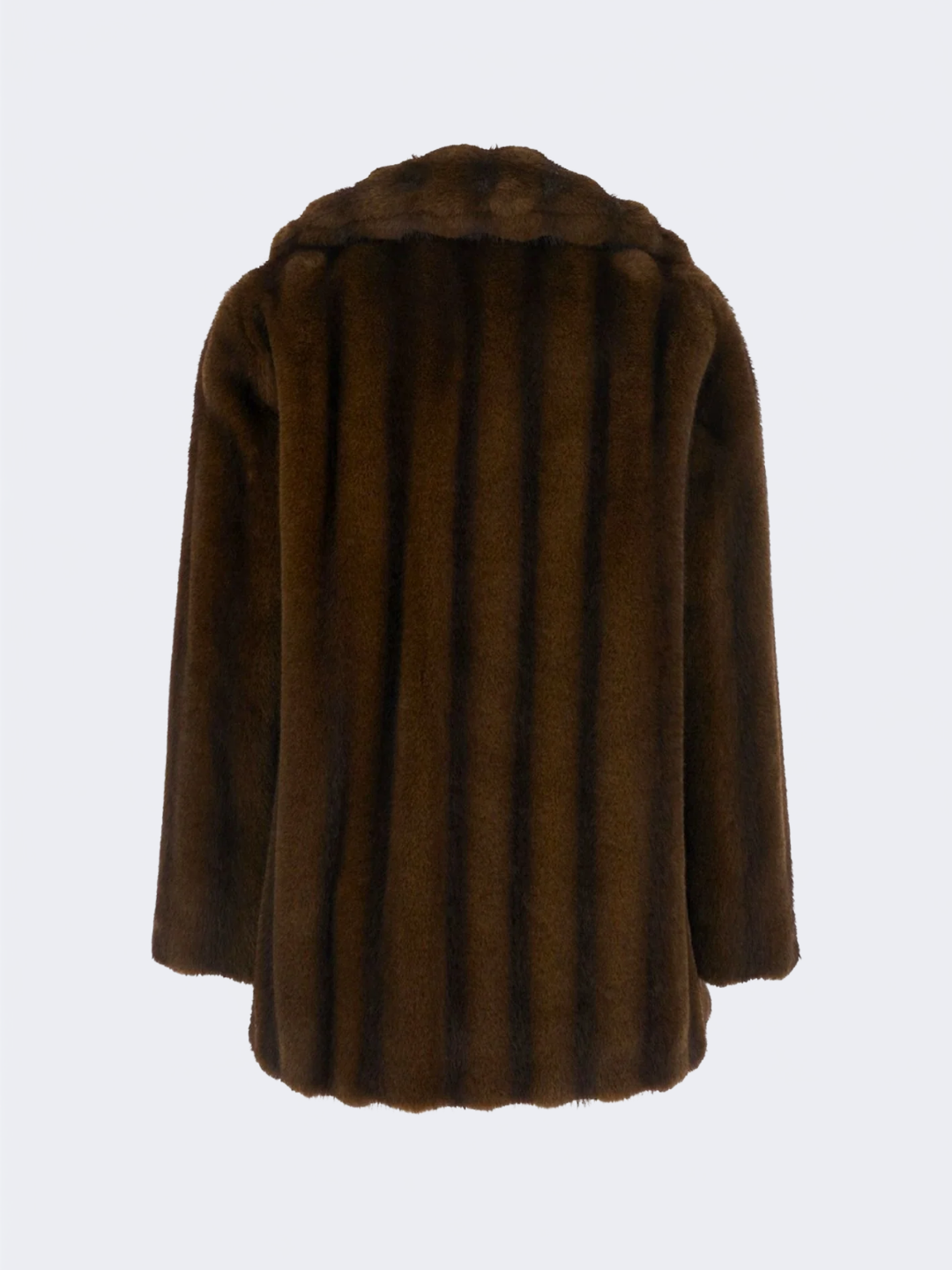 Hazelnut Short Faux Fur Collared Coat