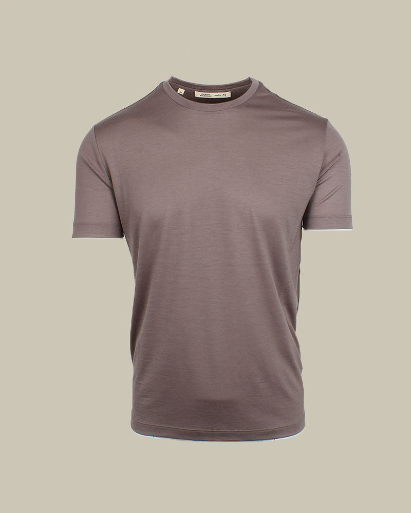 Brown Merino Wool T-Shirt