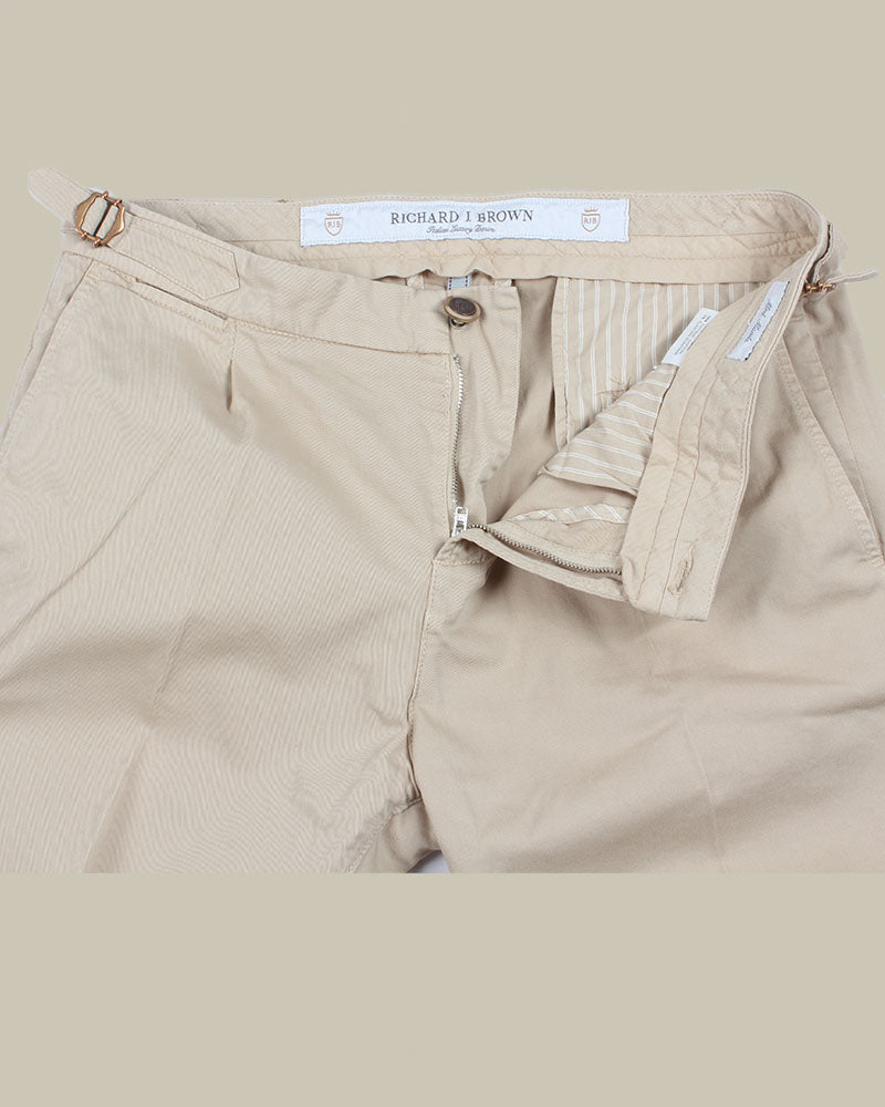 MANILA Beige Cotton Stretch Chino