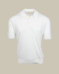 White Suvin Cotton Short Sleeve Knitted Polo