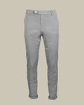 SINGAPORE Grey Cotton & Silk Chino
