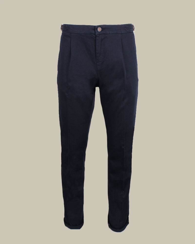 MANILA Navy Cotton Stretch Chino