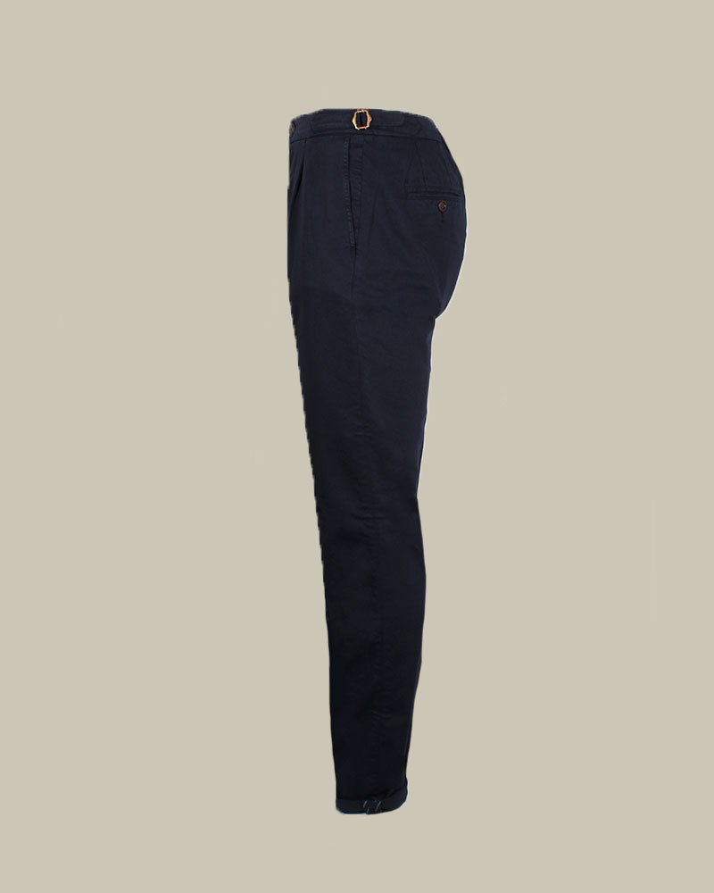 MANILA Navy Cotton Stretch Chino