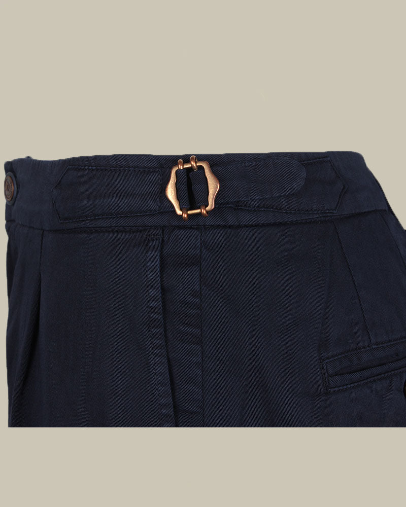 MANILA Navy Cotton Stretch Chino