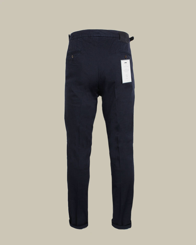 MANILA Navy Cotton Stretch Chino