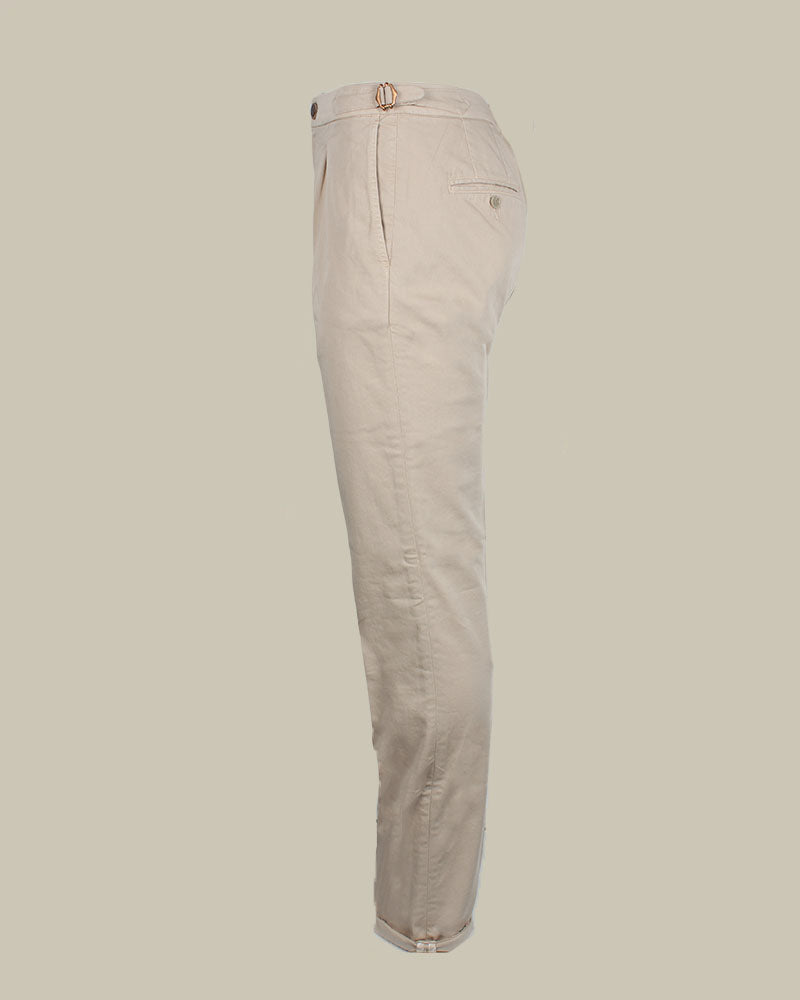 MANILA Beige Cotton Stretch Chino