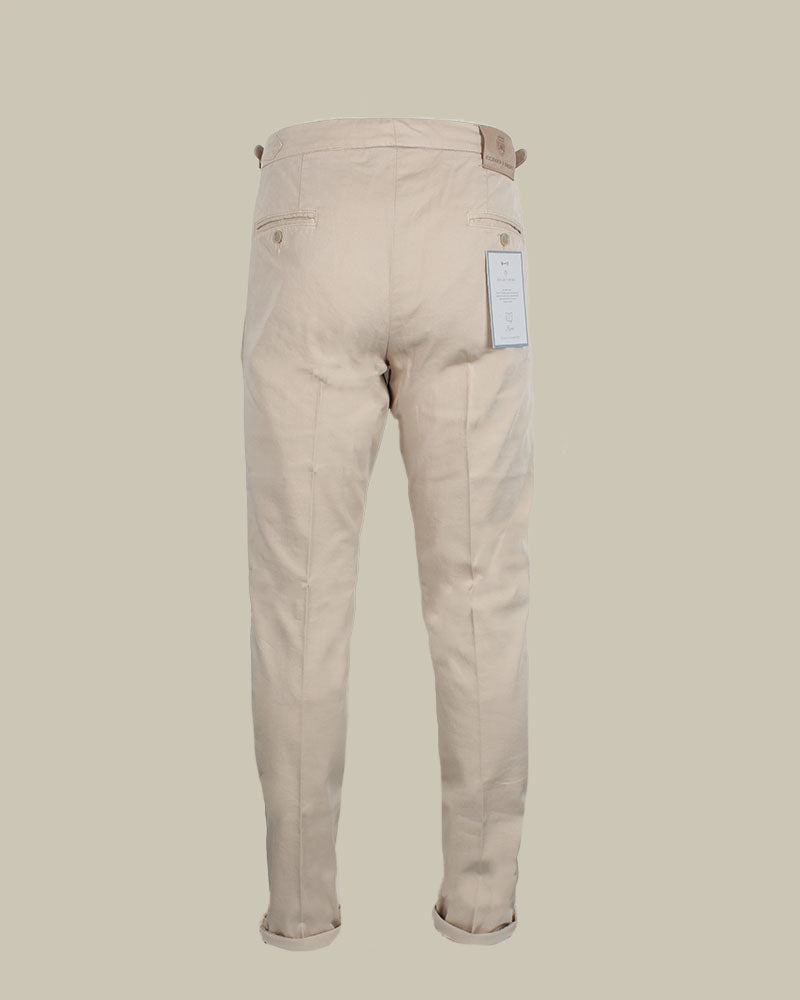 MANILA Beige Cotton Stretch Chino