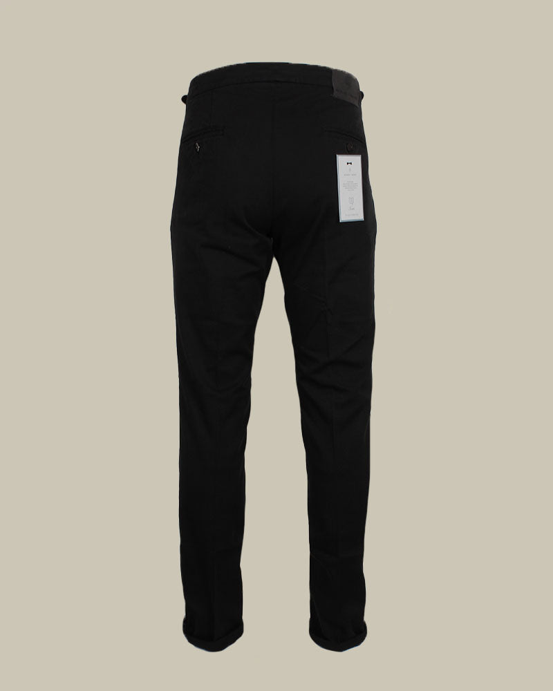 MANILA Black Cotton Stretch Chino