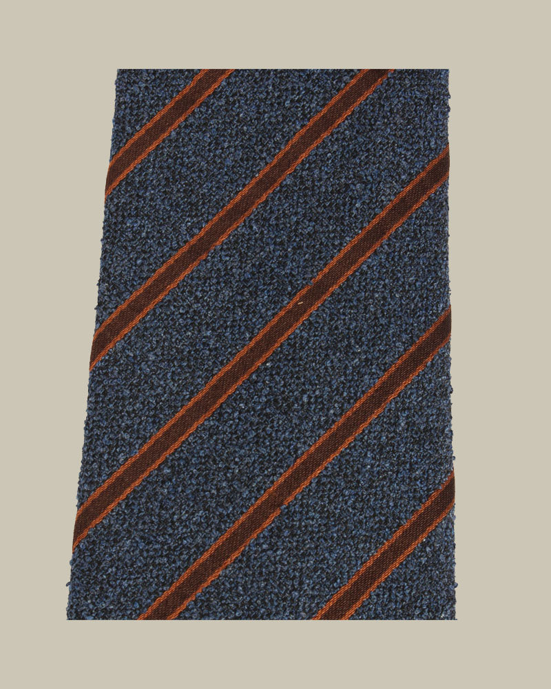 Cotton & Silk Blend Textured Stripe Tie