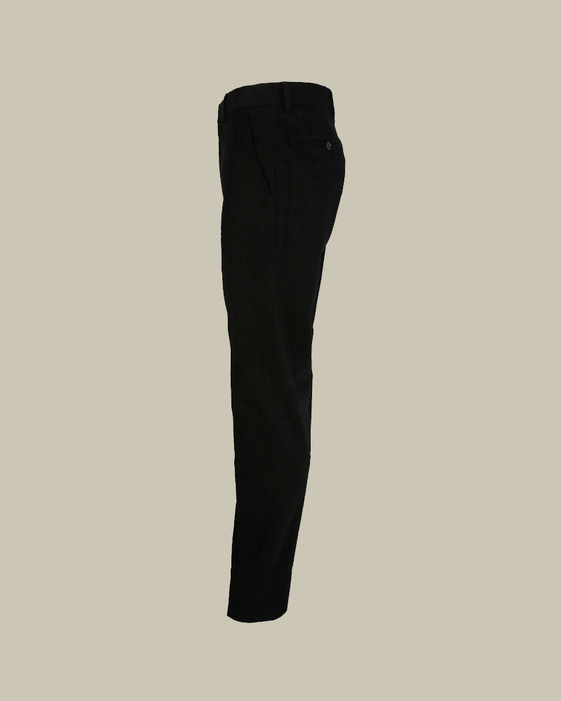 Black Crossover Cotton Chino