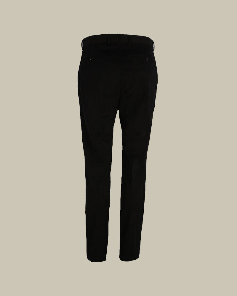 Black Crossover Cotton Chino