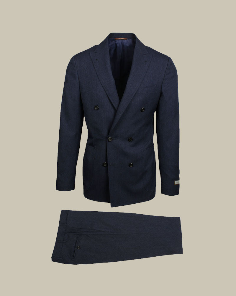 Kei Blue Unlined Double Breasted Suit