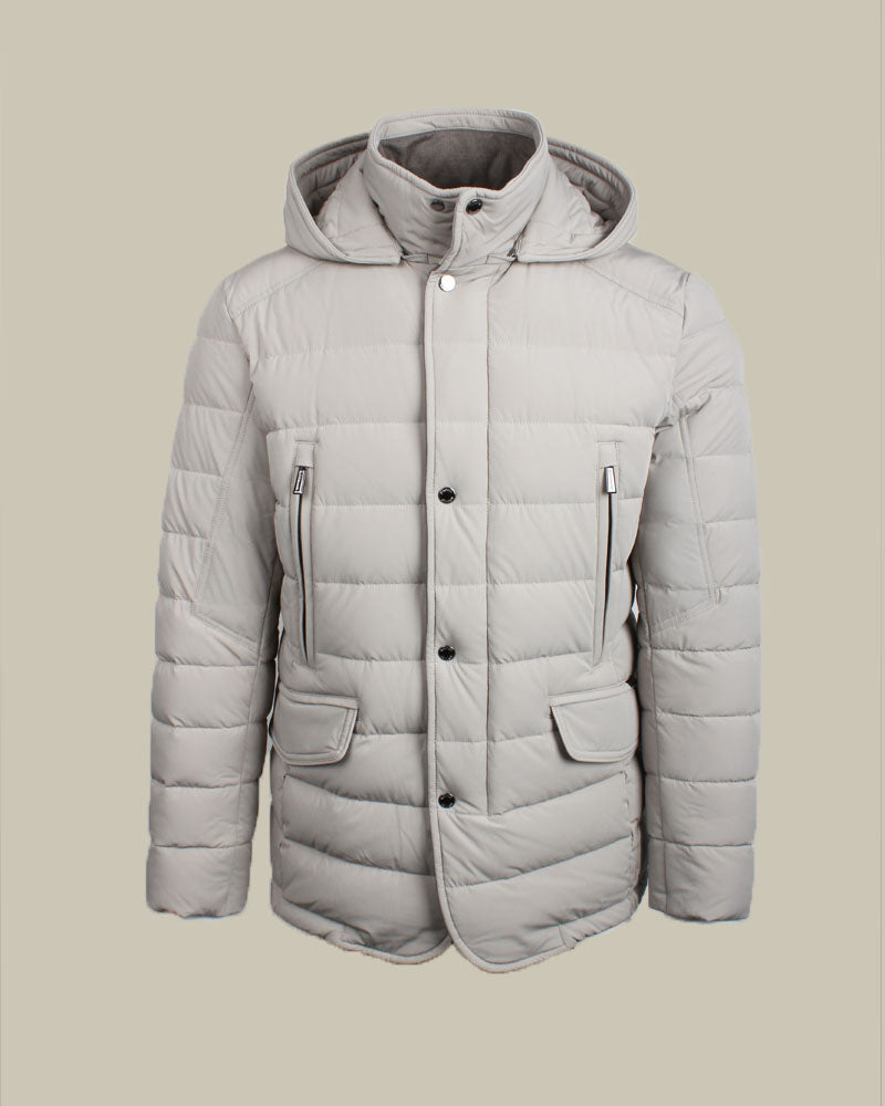 CRAIG Beige Quilted High Performance Down Coat