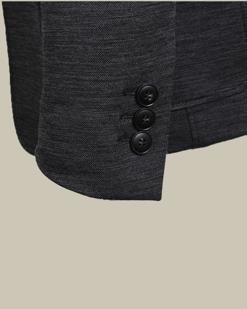 Charcoal Wool & Cashmere Jersey Jacket