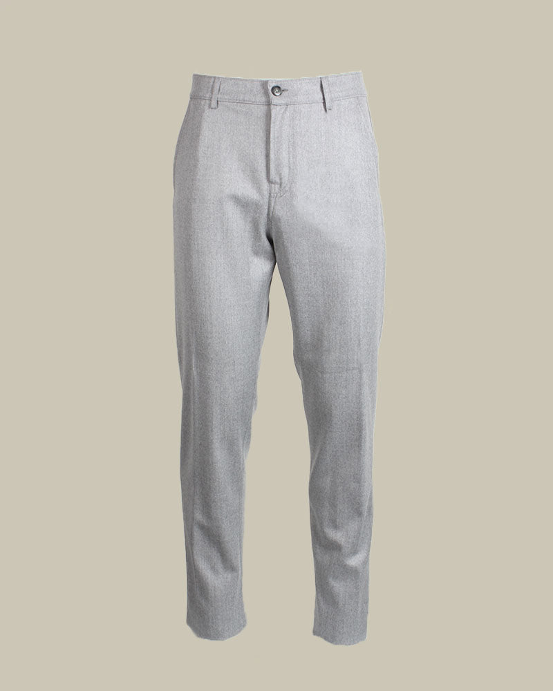 Light Grey Wool Flannel Trouser