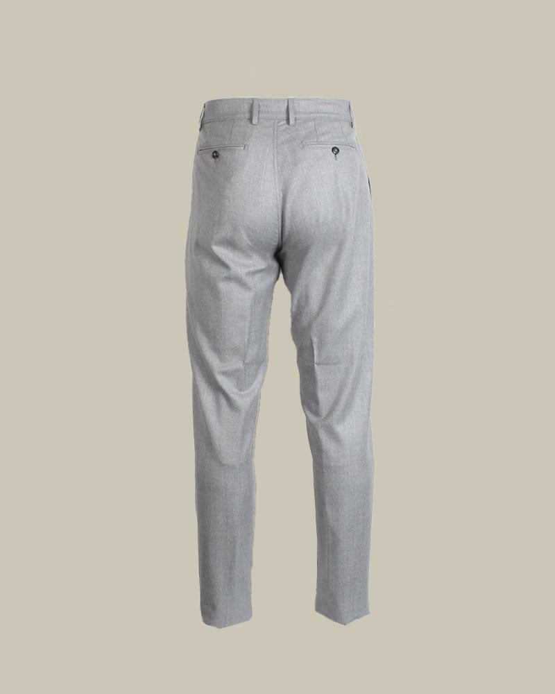 Light Grey Wool Flannel Trouser