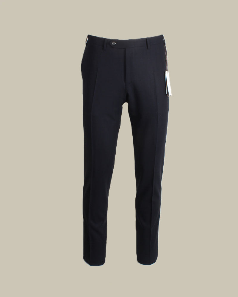 Navy Impeccabile Kei Stretch Wool Trouser