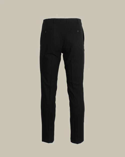 Black Impeccabile Kei Stretch Wool Trouser
