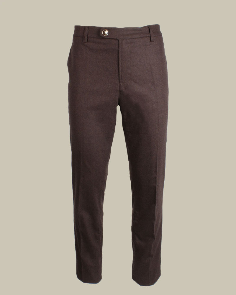 SINGAPORE Brown Flannel Trouser